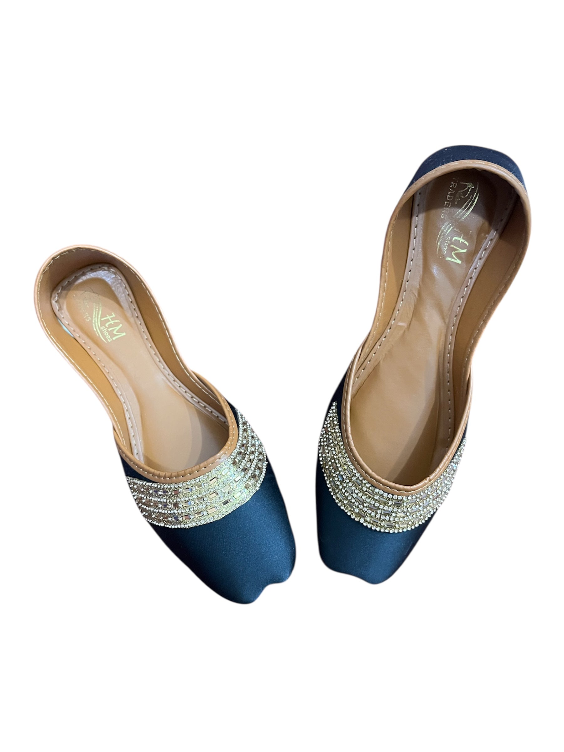 LADIES KHUSA TOP CRYSTALS BLACK COLOR