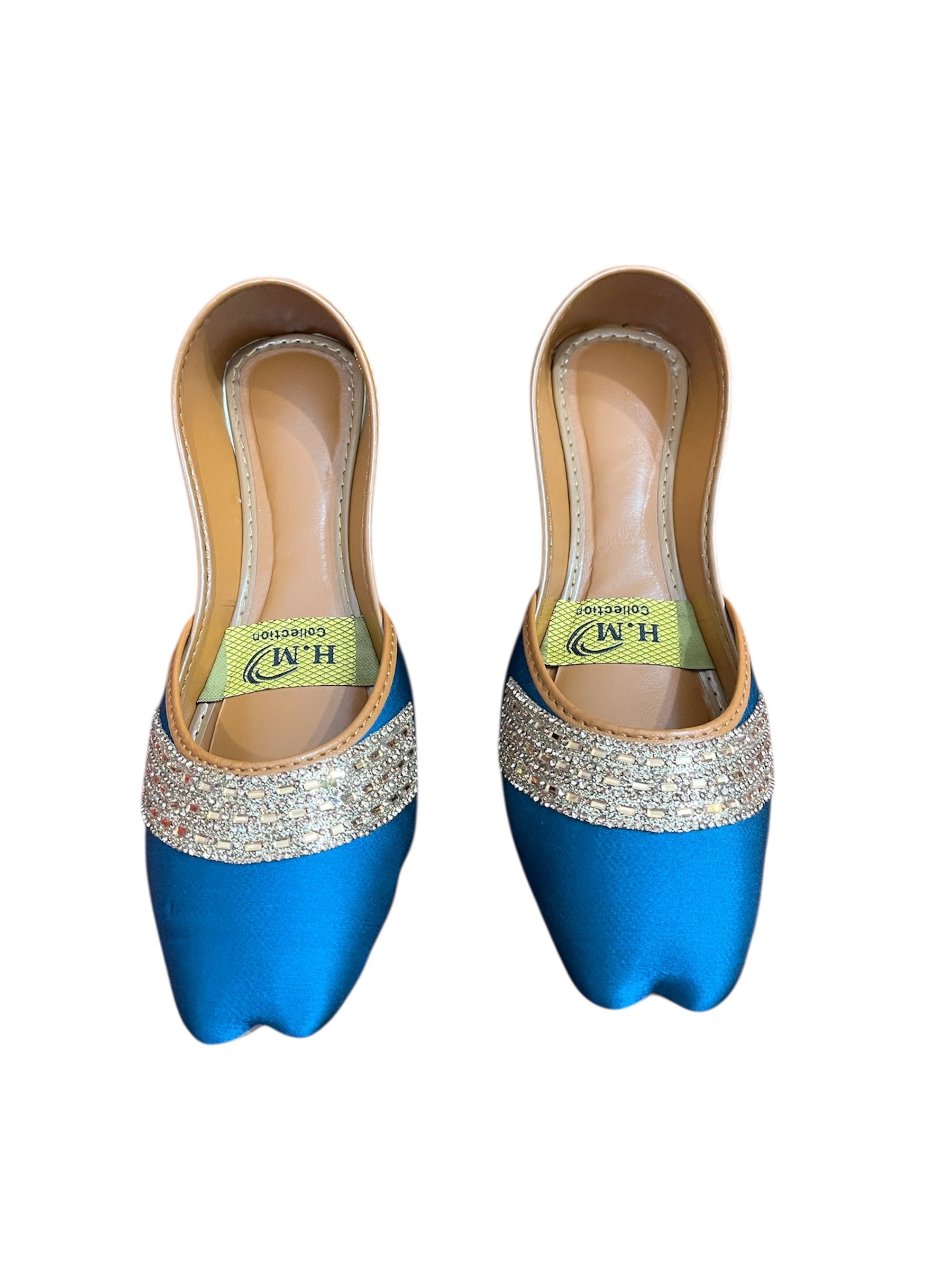 LADIES KHUSA TOP CRYSTALS FEROZI COLOR