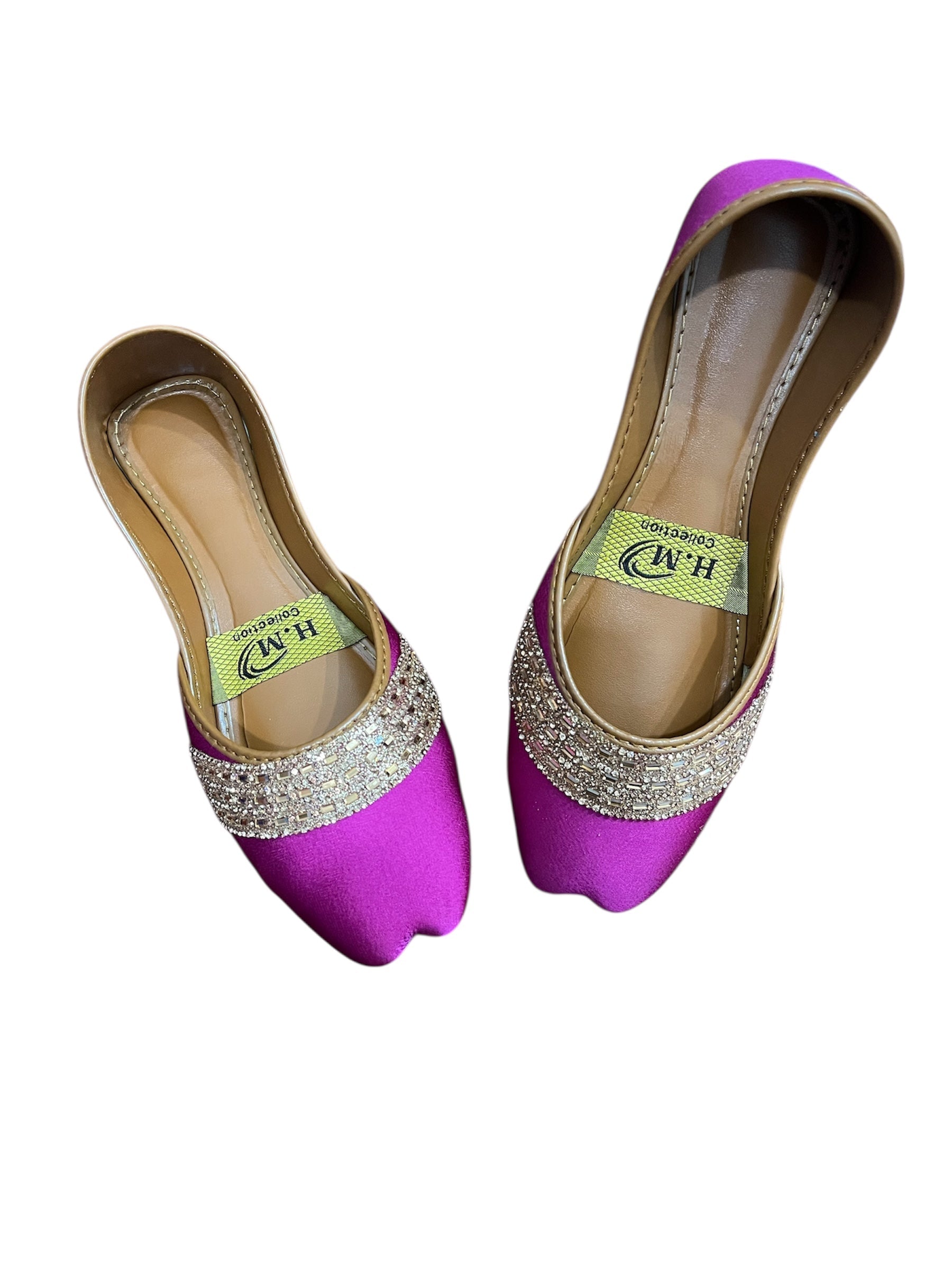 LADIES KHUSA TOP CRYSTALS PURPLE COLOR