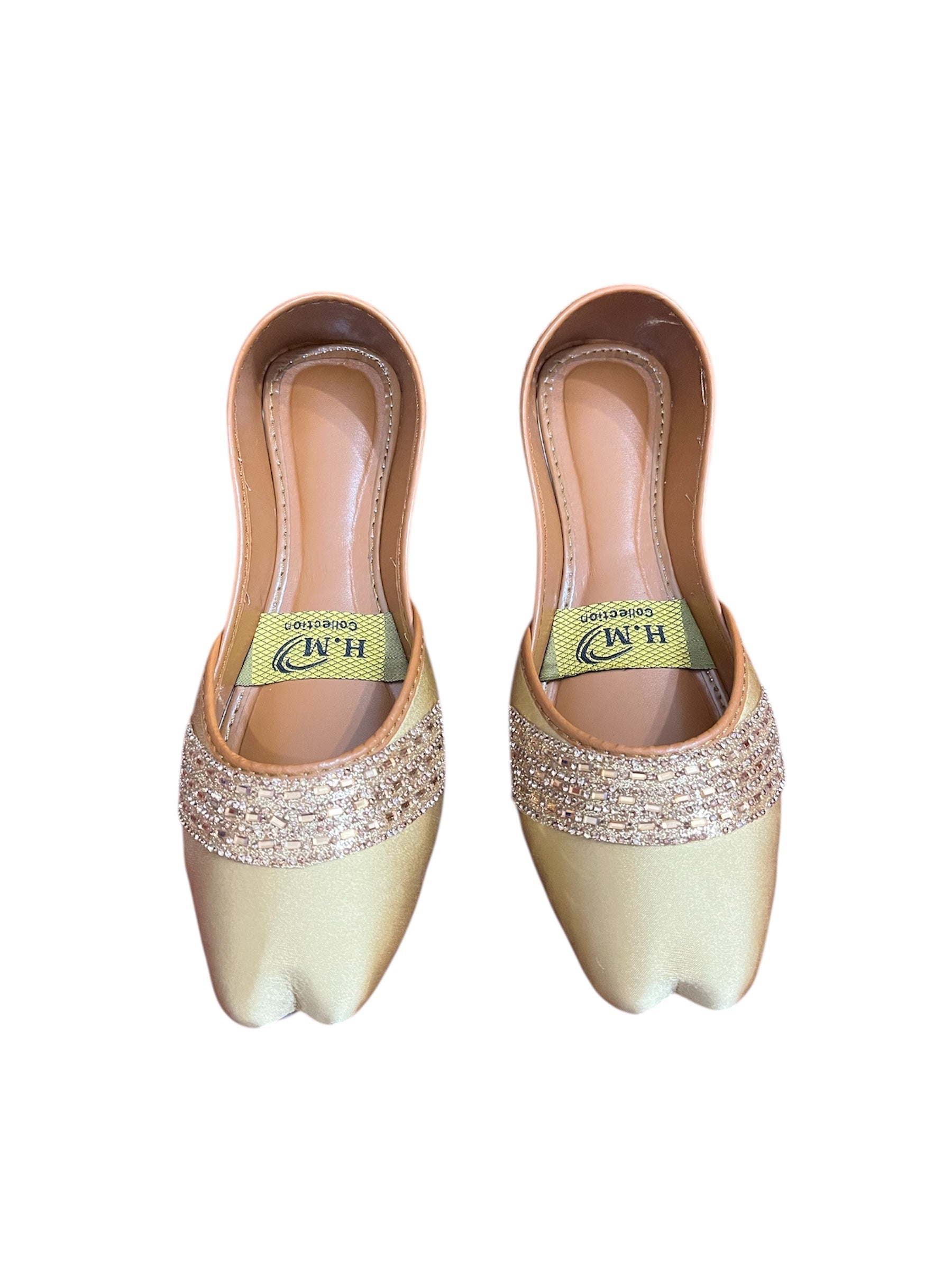 LADIES KHUSA TOP CRYSTALS CREAM COLOR